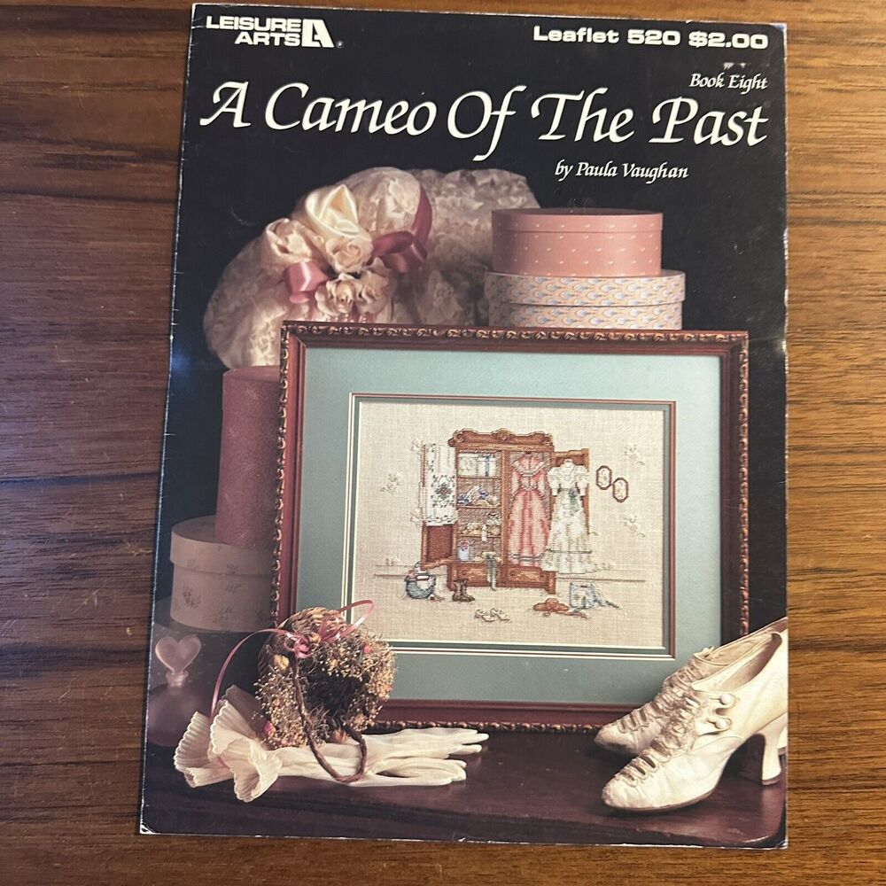 Paula Vaughan Leisure Arts A Cameo Of The Past Counted Cross Stitch Leaflet 520